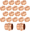 20-Pack GUOFIS Copper Press End Cap, 3/4" x 3/4" Plug Fittings for Copper Tube Connection with Stop(PRESS011-20Pack)