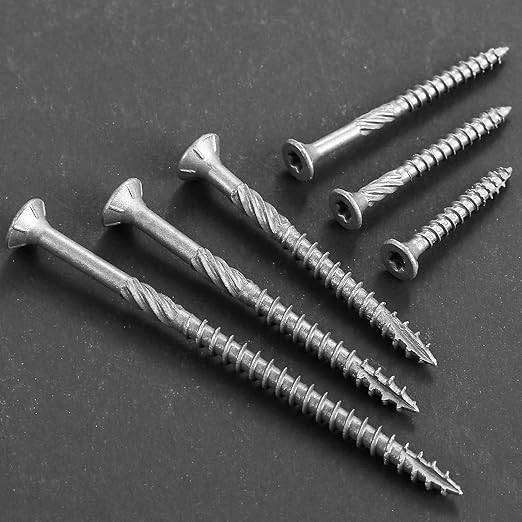 #8 * 1-5/8" 304 Stainless Steel Deck Screws, (3300pcs) 15 lbs.Exterior Wood Screws, Rust Resistant epoxy Coated, Bronze, T20 Star Bit