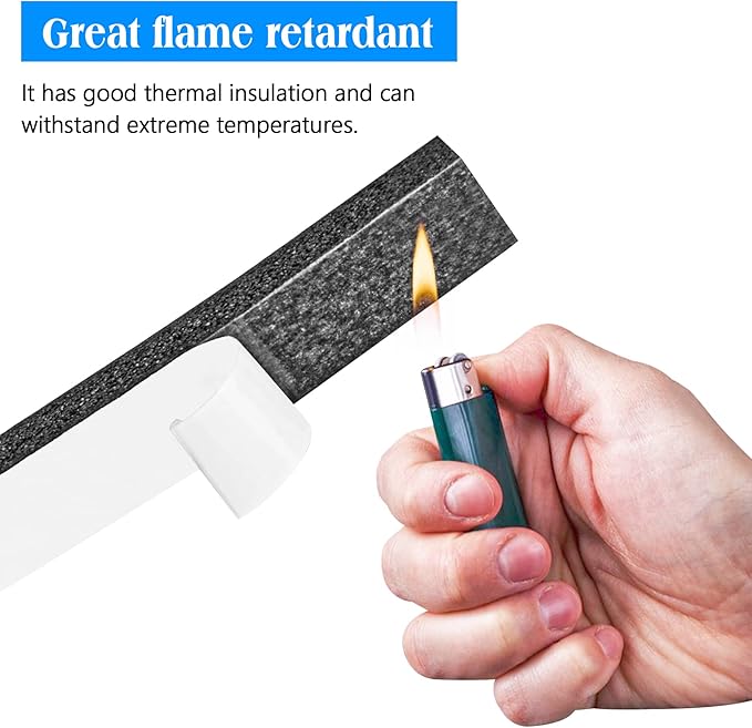 Foam Strips with Adhesive, 2 Inch Wide X 1/2 Inch Thick, Neoprene Weather Stripping High Density Foam Closed Cell Tape Seal for Doors and Windows Insulation, Total 6.5 Feet Long
