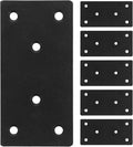 6 Sets Stainless Steel Straight Flat Brackets with Screws for Furniture Repair Fixing Corner Brackets and Shelf Mending Plates Metal Brace Kit for Wood Support and Reinforcement