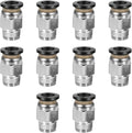 10 Pcs Push-to-Connect Fittings 1/4 Inch Tube OD x 1/8 Inch NPT Thread Pneumatic Male Straight Quick Connect Air line fittings…