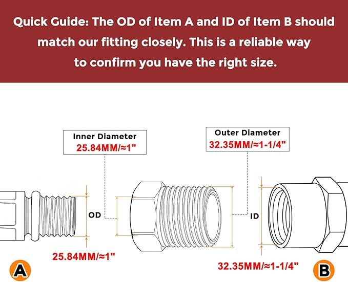 Pack of 3, 1" Male NPT to 3/4" FeMale NPT Solid Brass Hex Bushing, Hose Fittings Adapter Threaded Reducer Heavy Duty for Pipe Leak Repair, Bathroom Remodel, Compression