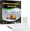 Window Insulation Kit for Winter,Plastic Shrink Film Indoor Thermal Seal to Block Drafts, Cold Air for Windows and Patio Doors,3-Pack(42"W x 62"T)