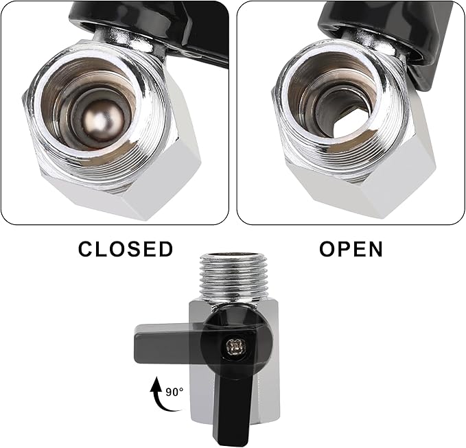 Compressed Air Outlet Kit for 3/4 Inch Tubing System with 1/2 Inch NPT Outlet Port, Equipped with Straight Air Piping Fittings and Ball Valve