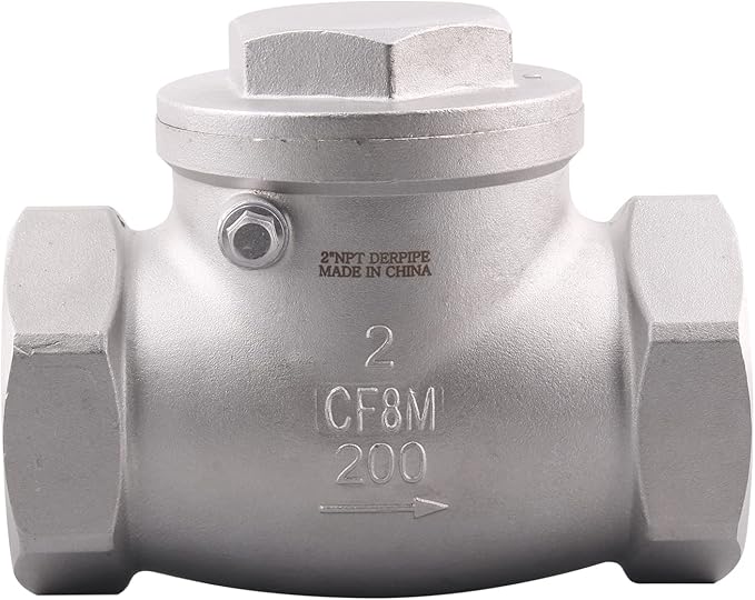 2 Inch Swing Check Valve - WOG 200 PSI Stainless Steel SS304 CF8M NPT