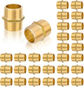 30-PCs HeSun Brass Hex Nipple Pipe Fitting, 1" NPT Male x 1" NPT Male Nipple Pipe Adapter(NPT015-30)