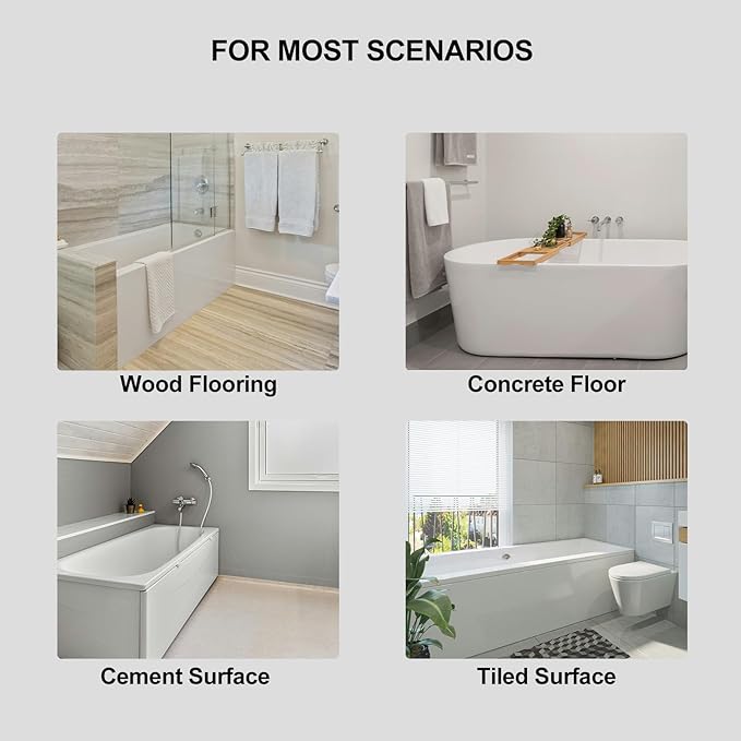 ABS Freestanding Tub Drain Rough-in Kit, Bathtub Drian Kit with ABS Plastic Adapter and Brass Tail Pipes, Compatible with Freestanding Bathtubs, Floor Mounted Bathtubs and Island Bathtubs