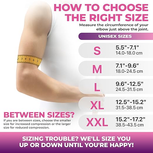 DR. BRACE® Elite Elbow Brace Support, Breathable Elbow Compression Sleeve with Gel Pad for Golfer's, Tennis Elbow & Tendonitis Treatment & Pain Relief 2024 (Black-Pink, XX-Large)
