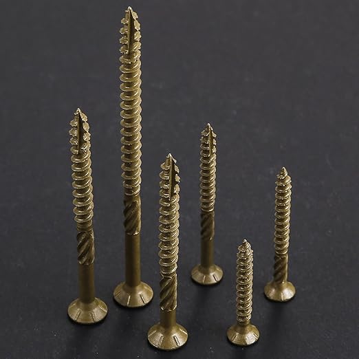 #10 * 3" Deck Screws, (68pcs) 1 lbs.Exterior Wood Screws, Rust Resistant Epoxy Coated, Bronze, T20 Star Bit