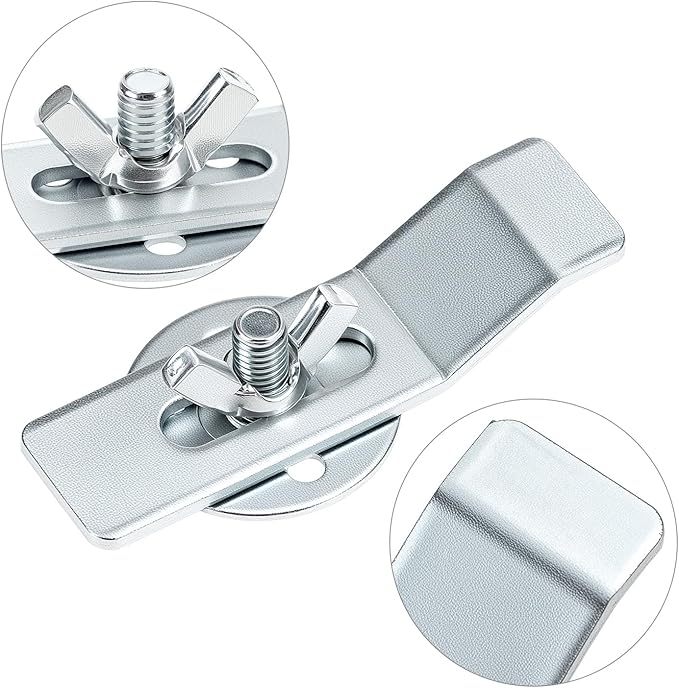 QWORK Sink Clips, 12 Pack Undermount Sink Mounting Bracket, Heavy-Duty Support Clamps for Kitchen & Bathroom Sinks Repair Kit, Silver