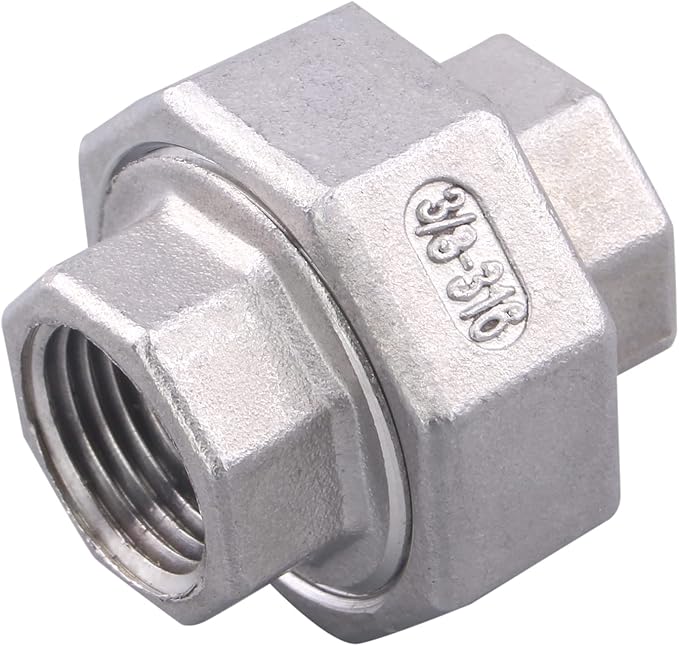 Cast Pipe Fittings Union - 3/8" NPT Female Fitting Stainless Steel 304, Class 150