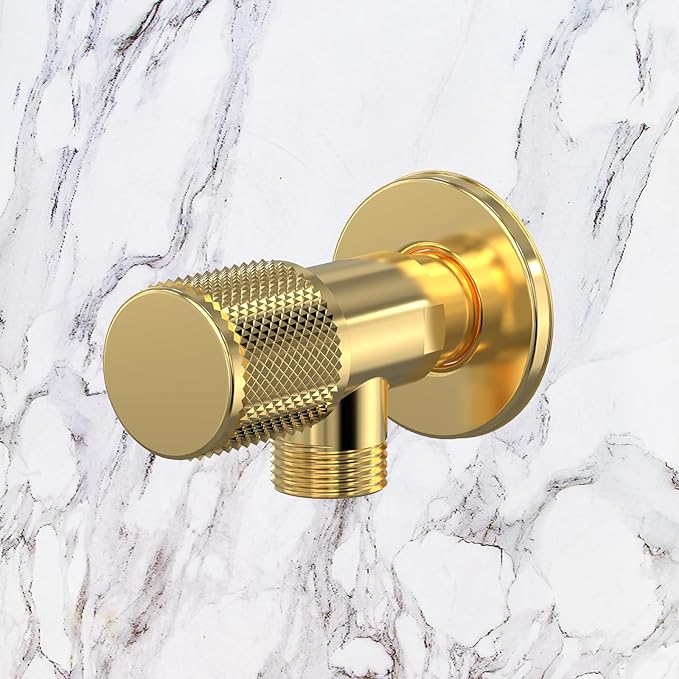 Bathroom Angle Stop Valve Shut Off Quarter Turn Hot Cold Water Shut Off Valve For Toilet Kitchen Sink