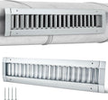 1 Pcs 13 x 3 Inch Louvered Air Return Vent Cover for Round Ducts from 6.30" to 15.74" Inches Galvanized Steel with Adjustable Louver Blades, HVAC Pipes Air Supply Exhaust Register Grille