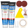 DIYSELF 9 Pack Drywall Repair Kit, Spackle Wall Repair, 2×100g (7oz Total) Putty, White Drywall Mud, Plaster for Holes, Cracks, Gaps, Fast-Drying Hole Filler, Spackle Tube, Scraper & Sander Included