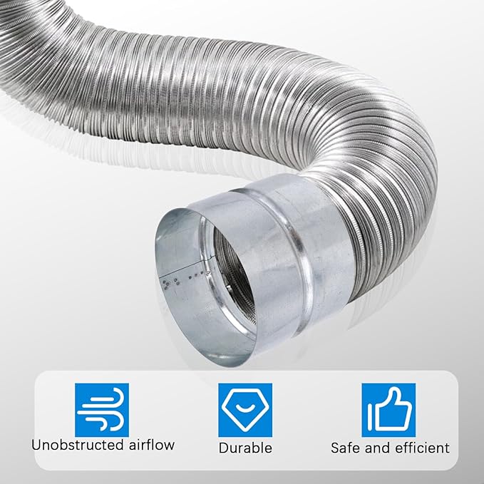 4 Inch Galvanized Metal Vent Duct Connector，Dryer Pipe Connection for Metal Dryer Coupler and Hose Coupling, Vent Extension 2PCS