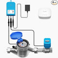 NSF Certified Pulse Meter + Shutoff Valve Kit, 1-1/2", FlowSmart Controller YS5006 Reads Meter Pulses, Real-Time Usage & Leak Detection, Auto Shutoff (D2D Offline), LoRa Long Range, Hub Included