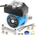 Hot Water Recirculating Pump Kit, Circulation Pump, with Brass Sensor Valve Kit, 1/2’’ Stainless Steel Braided Hose, and Water Heater Timer for Tank Water Heaters