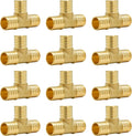 SUNGATOR 12-Pack 1" Pex Tee, No Lead Brass, 1 Inch Pex Fittings