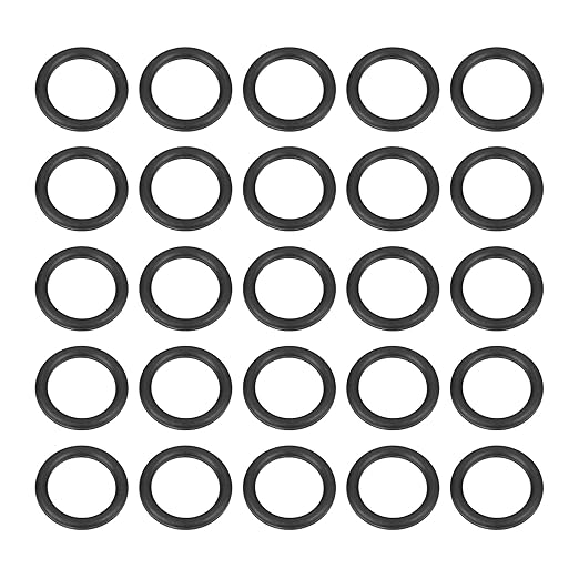 HARFINGTON 50pcs Nitrile Rubber O-Rings 16mm OD 11.2mm ID 2.4mm Width Metric Buna-N NBR Sealing Gasket Plumbing Sealing Repair O Rings for Car Auto Vehicle Repair Faucet Air Gas