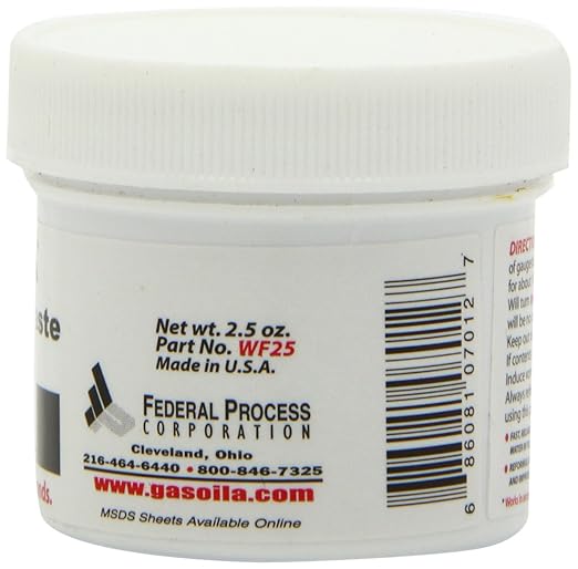 Gasoila Water Finding Paste - Fuel Water Detection Gasoline, Diesel, Kerosene, Petroleum | 2.5 oz Jar | Quick Color Change | Reliable & Easy to Use | Ideal for Fuel Storage Tanks & Non-Ethanol Fuel