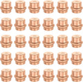 30-Pack GUOFIS Copper Press End Cap, 3/4" x 3/4" Plug Fittings for Copper Tube Connection with Stop(PRESS011-30Pack)