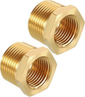 Pack of 1, 3/4" NPT Male to 1/2" NPT FeMale Solid Brass Hex Bushing, Hose Fittings Adapter Threaded Reducer Heavy Duty for Pipe Leak Repair, Pneumatic Systems, Compression