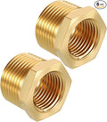 Pack of 6, 3/4" NPT Male to 1/2" NPT FeMale Solid Brass Hex Bushing, Hose Fittings Adapter Reducer Fit for Pipe Leak Repair, Bathroom Remodeling, Tool Extensions, Compression