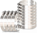 12Pack 2.5 inch Hose Clamp, Adjustable 304 Stainless Steel Duct Clamps Hose Clamp from 1-13/16"-2-3/4"/46-70mm, Metal Worm Drive Gear Duct Clamp for Air Ducting, Dryer Vent Hose, Fuel Line, Plumbing