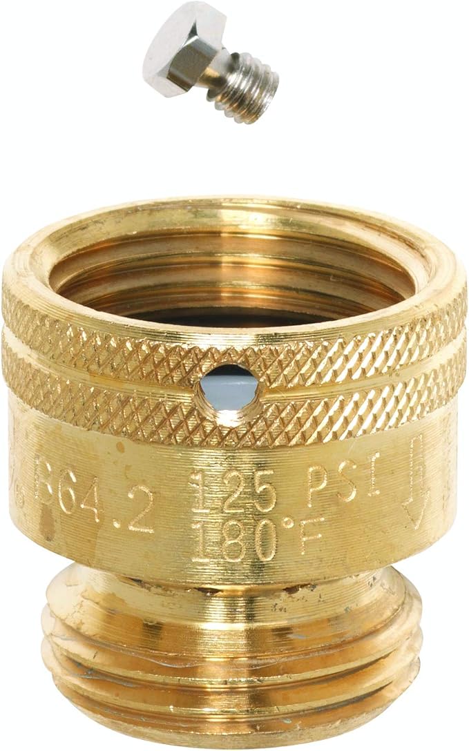 Homewerks VACBFPZ4B 0.75 in. Brass Male Hose Thread Vacuum Breaker