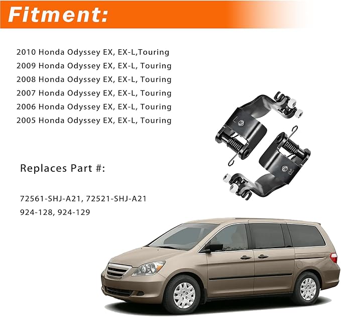 Sliding Door Roller Left Right Compatible with 2005-2010 Honda Odyssey EX EX-L Touring, Power Slide Door Roller, Replaces # Left 72561-SHJ-A21, 924-128, Right 72521-SHJ-A21, 924-129