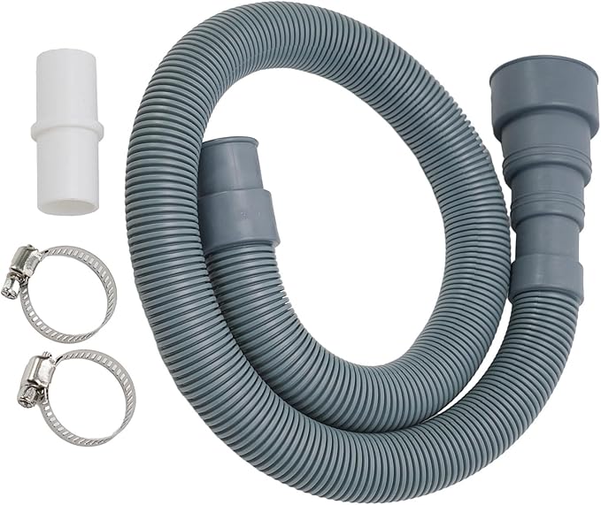 Drain Hose Extension Kit, Includes Drain Hose, Clamps And Adapter For All Washing Machines, Dishwashers And Dehumidifier High-Quality, Gray, 1-Piece(78.74 IN)