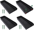 4 Pack Gutter Downspout Extensions,Rain Gutter Downspout Splash Block,Downspout Diverter,Down Spout Drain Extension,Gutter Splash Prevention Device for Cement Floor Lawn Ground (Black)
