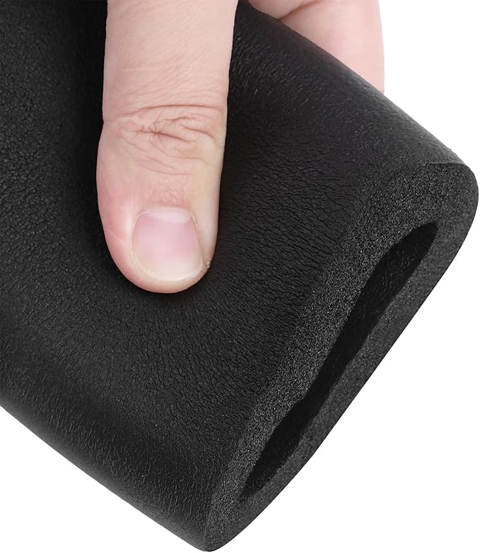 uxcell Foam Tubing for Handle Grip Support, Pipe Insulation Outside Pipe Lagging, 43mm ID 69mm OD 1m Black