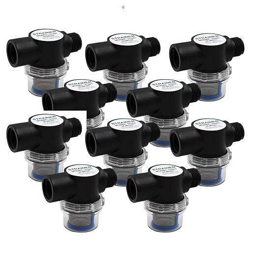 SEAFLO Water Pump Inline Strainer Filter (51S01) - 1/2" NPSM Inlet/Outlet - RV Replacement- Compatible, Shurflo, and WFCO Pumps (10-Pack)