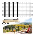 Upgraded 12-24FT Swageless Cable Railing System Post Kit 36" with 4 Heavy-Duty T304 Stainless Steel Level Post, Patent Reusable Cable Railing Kit, Upgraded Outdoor Finish(No Handrail), Black