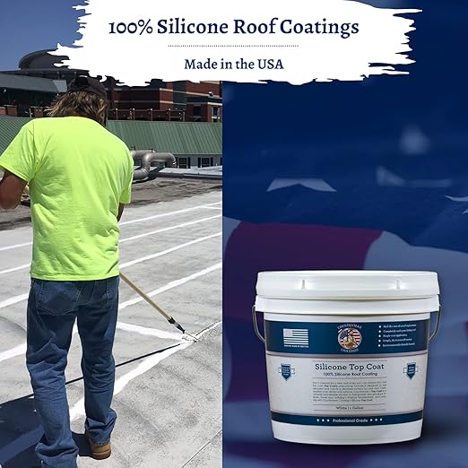 Countryman Coatings - 100% Silicone Roof Coating - Restore Your Roof in a Day - Seal Leaks, Cracks, Seams, Penetrations - Adheres to All Surfaces (1 Gallon, White)