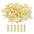 PATIKIL 5/32" Brass Compression Fittings,100Pcs Compression Insert Tube Fitting for Connecting Air, Fuel, Water, Oil and Inert Gases Lines