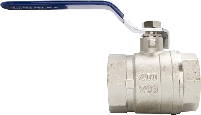 1-1/2" Nickel Plated Ball Valve - Standard Port 400WOG