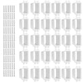 BE1-2 Electrical Outlet Box Extender with 60 Screws, 30 PCS 1-Gang Electric Extension Box Kit Single Gang Weatherproof & Fire Rated PVC Electrical Power Switch Receptacles Accessories