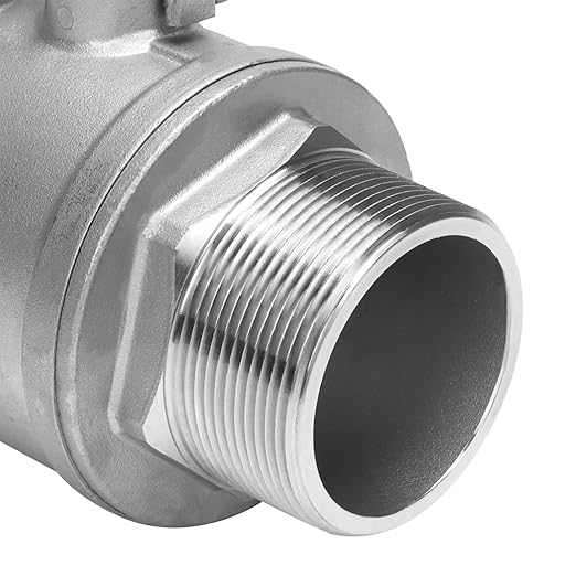 DERNORD Full Port Ball Valve 2 Inch - Male x Female Stainless Steel 304 Heavy Duty for Water, Oil, and Gas,1000WOG (2 Inch NPT)