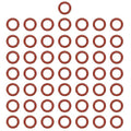 MECCANIXITY Silicone O-Ring 8mm ID 12mm OD 2mm Width Metric VMQ Sealing Gasket Replacement 50A Durometer for Plumbing Compressor Faucets Valves Repair (Red, Pack of 50)