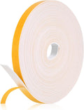 32Feet Weather Stripping Seal (1/2 Inch X 1/16 Inch) for Door Window, High Density Foam Tape, Soundproofing, Insulation Strip, Door Sealers for Door Frame- White