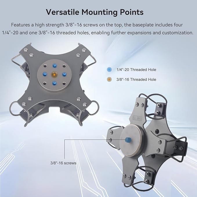 Came-TV Vibration Isolator Wire Mount Shock-Absorbing for DJI RS 4 / RS 4 Pro/RS 3 / RS 3 Pro/RS 3 Mini / RS2 / RSC 2 Handheld Gimbal Stabilizer Payload up to 5kg/11lb