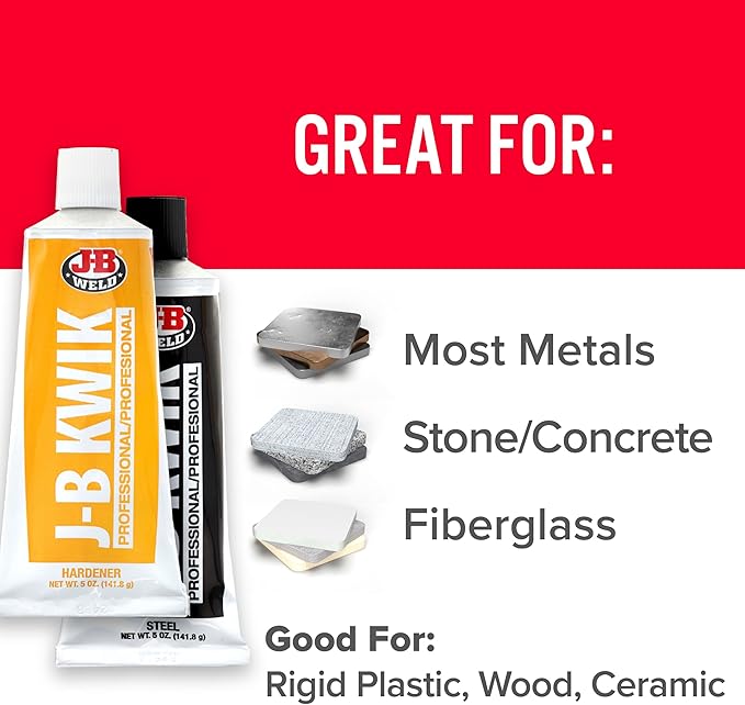 J-B Weld 8271 KwikWeld Professional Size Steel Reinforced Epoxy Twin Pack - 10 oz.