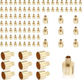 (100-Pack) PEX Fittings, Pex 1/2"x3/4" Female Sweat Copper Adapter, Brass Crimp Fittings, for PEX Tubing Pipe Plumbing, ASTM F1807(PEX1807131-100Pack)