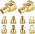 HeSun 10-Pack PEX-A FNPT Adapter Fitting, 1/2" NPT Female x 1/2" PEX-A Expansion Adapter, ASTM F1960