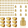 (100-Pack) PEX Fittings, Pex 3/4"x1" Female Sweat Copper Adapter, Brass Crimp Fittings, for PEX Tubing Pipe Plumbing, ASTM F1807(PEX1807135-100Pack)