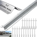 4 FT Heavy Duty Extra Wide V-Track (4FT×1), Compatible with 4" & 6" Large V-Groove Rollers for Smooth Sliding Without Hitting Anchor Bolts Includes Hammer Drive in Anchors for Sliding Gates Driveway