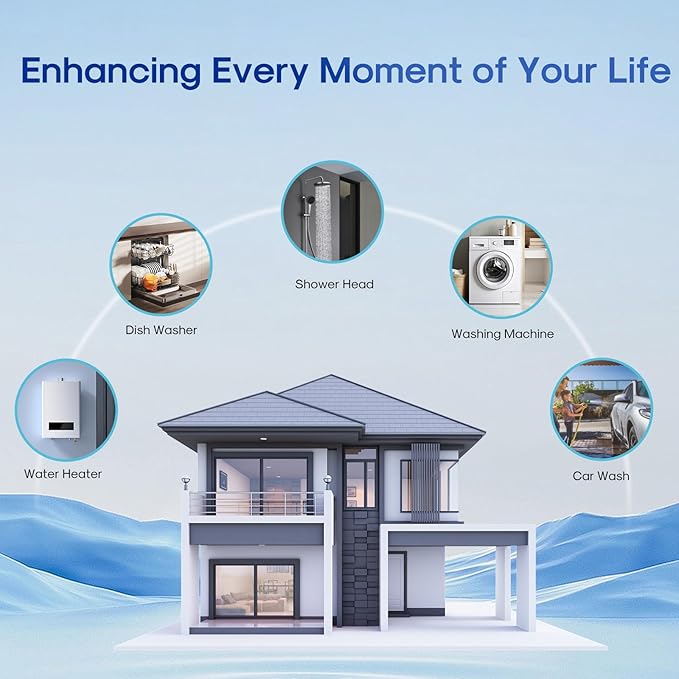 ICEPURE 20" x 4.5" Whole House Upgraded Activated Carbon Water Filter, 20 inch Lead Removal Water Filter Cartridge Replacement for FC25B, EPM-20BB, CB-BB-20, 155783-43, CTO20BB-CQB, 5 Micron, 2 PACK