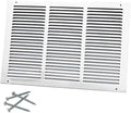18"W x 12"H [Duct Opening Size] Steel Return Air Grille, Air Return Vent Cover for Ceiling and Sidewall - HVAC Air Vent Covers - [Outer Dimensions: 19.75"W x 13.75"H]